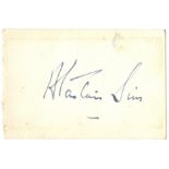 BRITISH COMEDY: Selection of small vintage signed album pages and a few pieces by various British