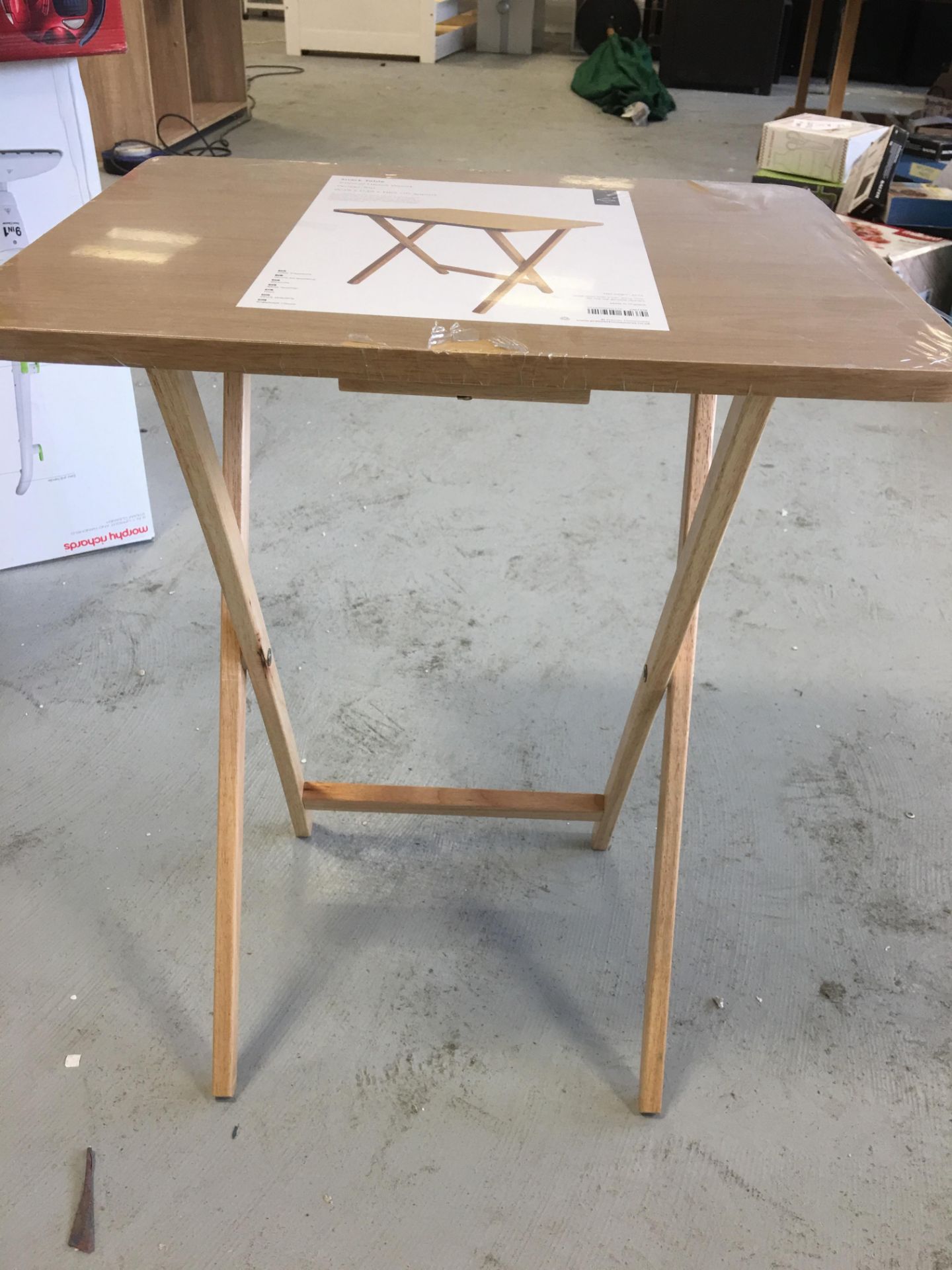 Wooden Folding Stack Table