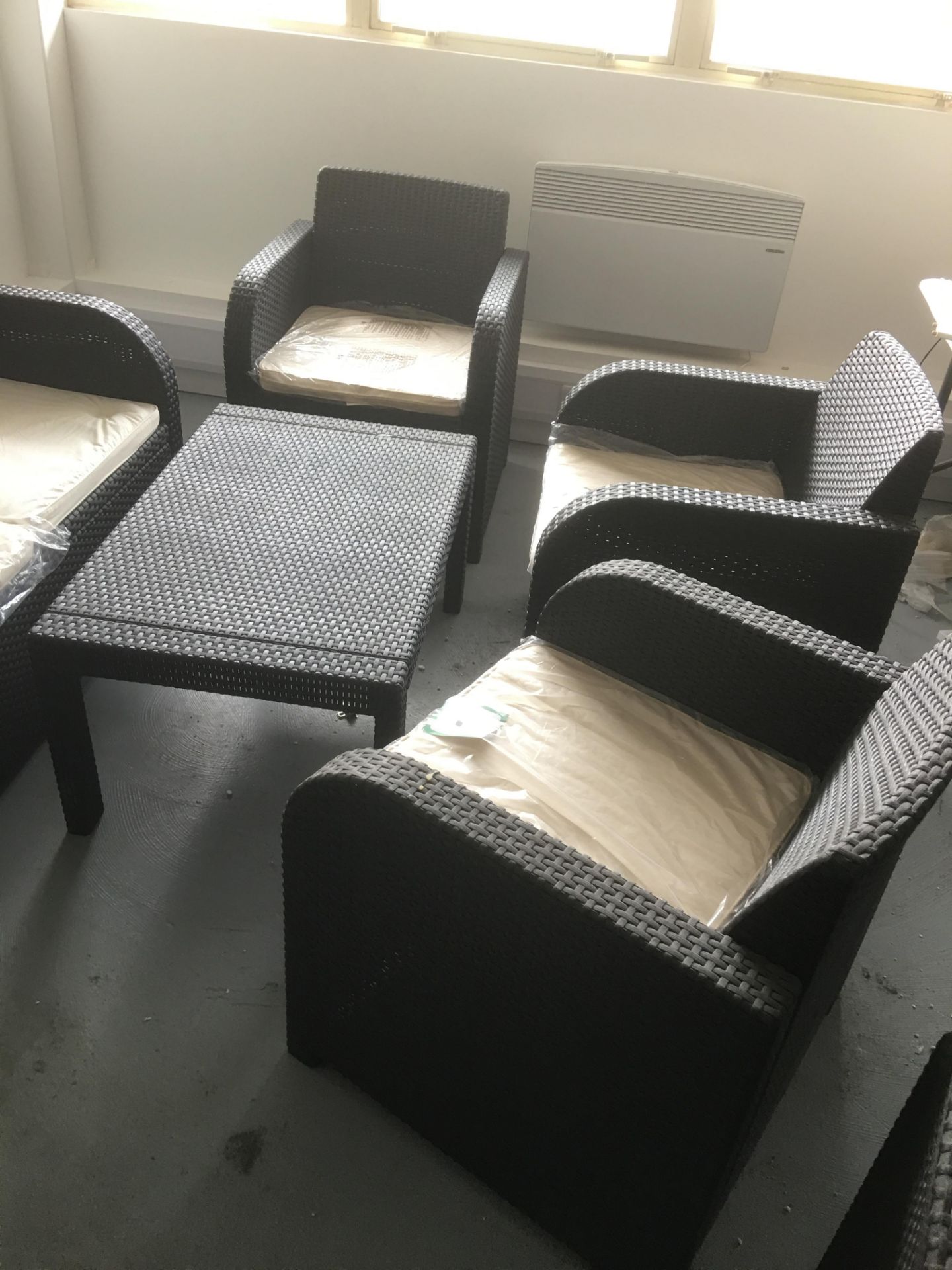 Garden Furniture - Black Wicker, Table, 4 Chairs and 1 two seater chair - Image 2 of 3