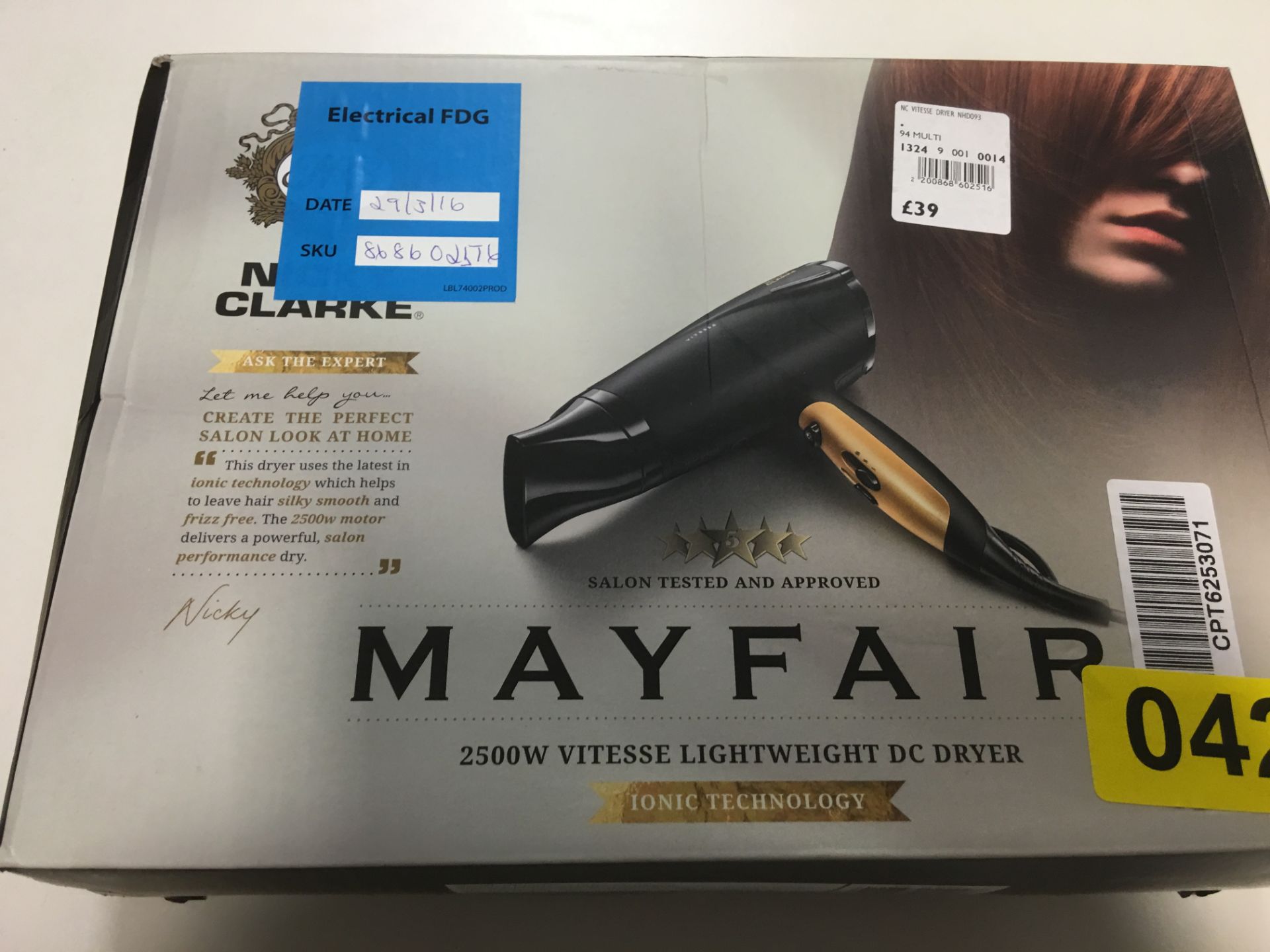 Nicky Clarke Mayfair Hair Dryer - Y42