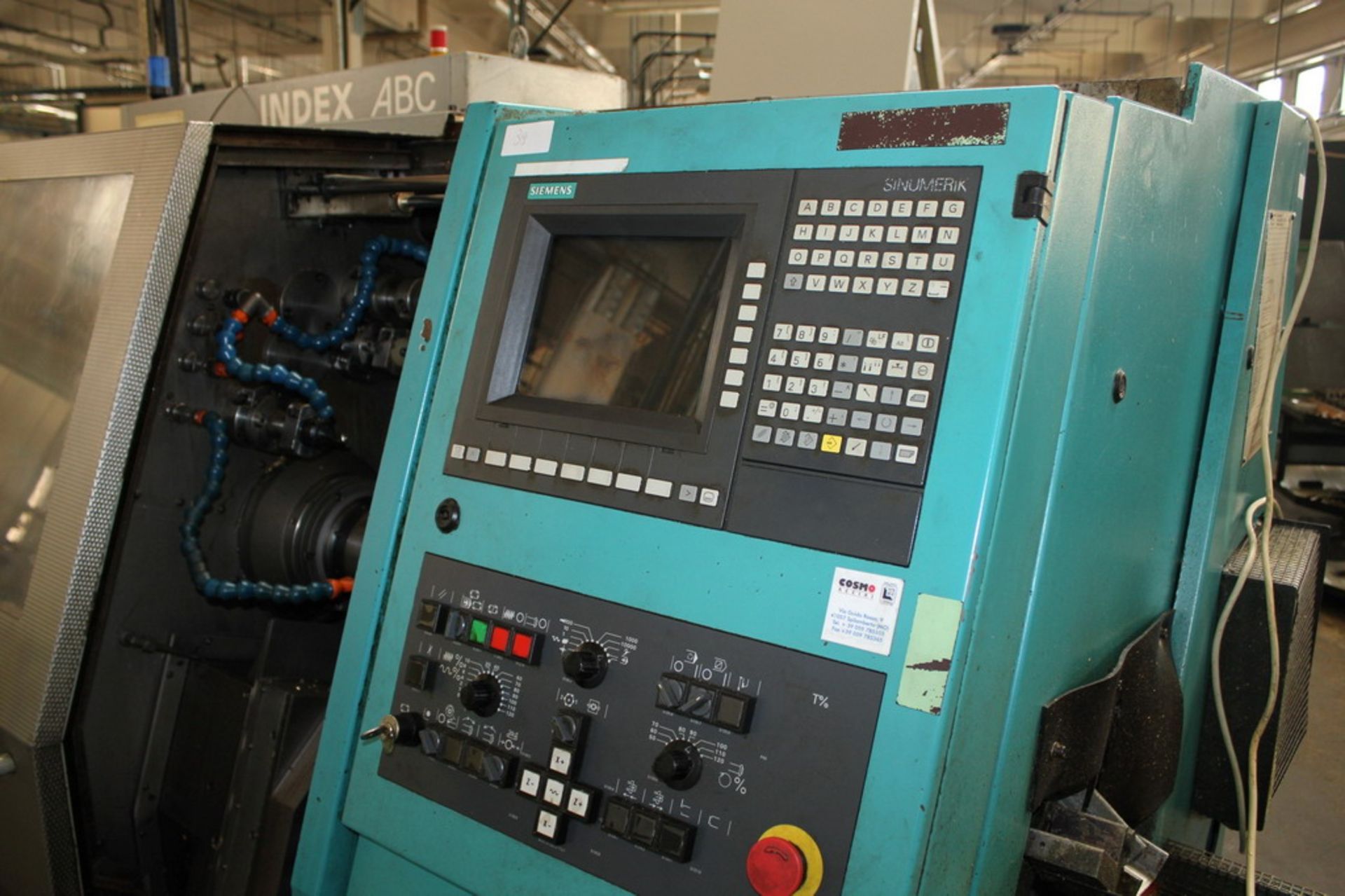 TORNIO CNC INDEX ABC DEL 1995/96 MATR 400343, SIEMENS 840 C, MANDRINO PAS BARRA 60 CON INDEXAGGIO, 1 - Image 3 of 4