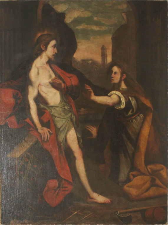 Noli me tangere, olio su tela, scuola Italiana del '600, cm. 116x152