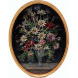 Vaso di fiori, olio su faesite cm. 29x39, Alfonso Monfardini  (Mantova 11/06/1887 - 6/1/1965 )