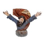 Dio Padre, scultura lignea policroma Alto Adige cm. 67x77, fine'600 primi'700