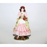 La regina di maggio, figurina in porcellana cm. 22 Royal Worchester Edizione Limitata Numerata