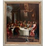 Ultima cena, olio su tela cm. 66x77, Scuola Italiana del'700