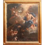 Scena sacra con San Filippo Neri, olio su tela, attribuito a Leonardo Olivieri (Martina Franca 23/