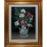 Rose in vaso, olio su faesite cm. 45x59, Alfonso Monfardini (Mantova 11/06/1887 - 6/1/1965 )