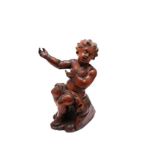 Putto in legno h cm. 37 fine '600