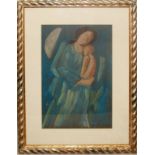 Madre, olio su cartoncino, cm. 31x21, pittore del XX secolo
