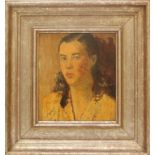 Ritratto di donna, olio su faesite, anni 30-40 cm. 25x27