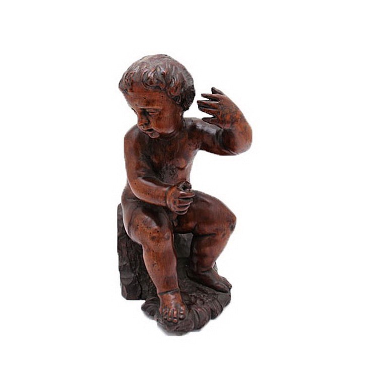 Putto in legno h cm. 40 fine '600