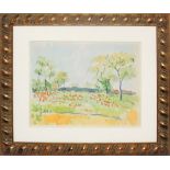 Paesaggio, acquerello, pittore del XX secolo, cm. 30x23