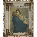 N. 47 (5.280 IVG AMM. SOSTEGNO) MADONNA CON BAMBINO, FOTO CON CORNICE, CM.23X20