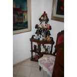 N. 100 (5.280 IVG AMM. SOSTEGNO) ETAGERE AD ANGOLO, FINE '800, CM. 140X60