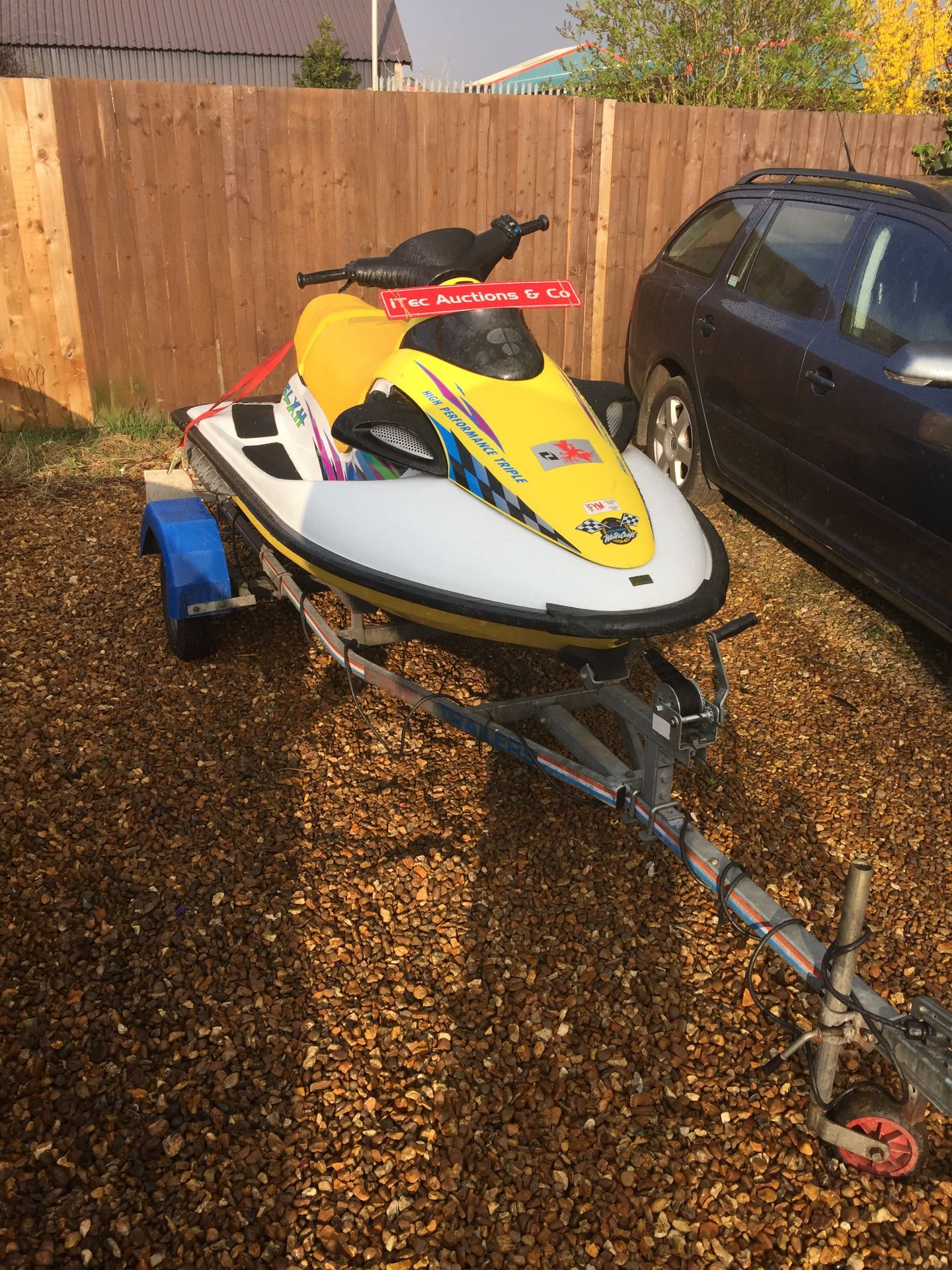 Polaris SLXH 1000cc High Performance Triple Jetski With Snipe Trailer - Image 4 of 8