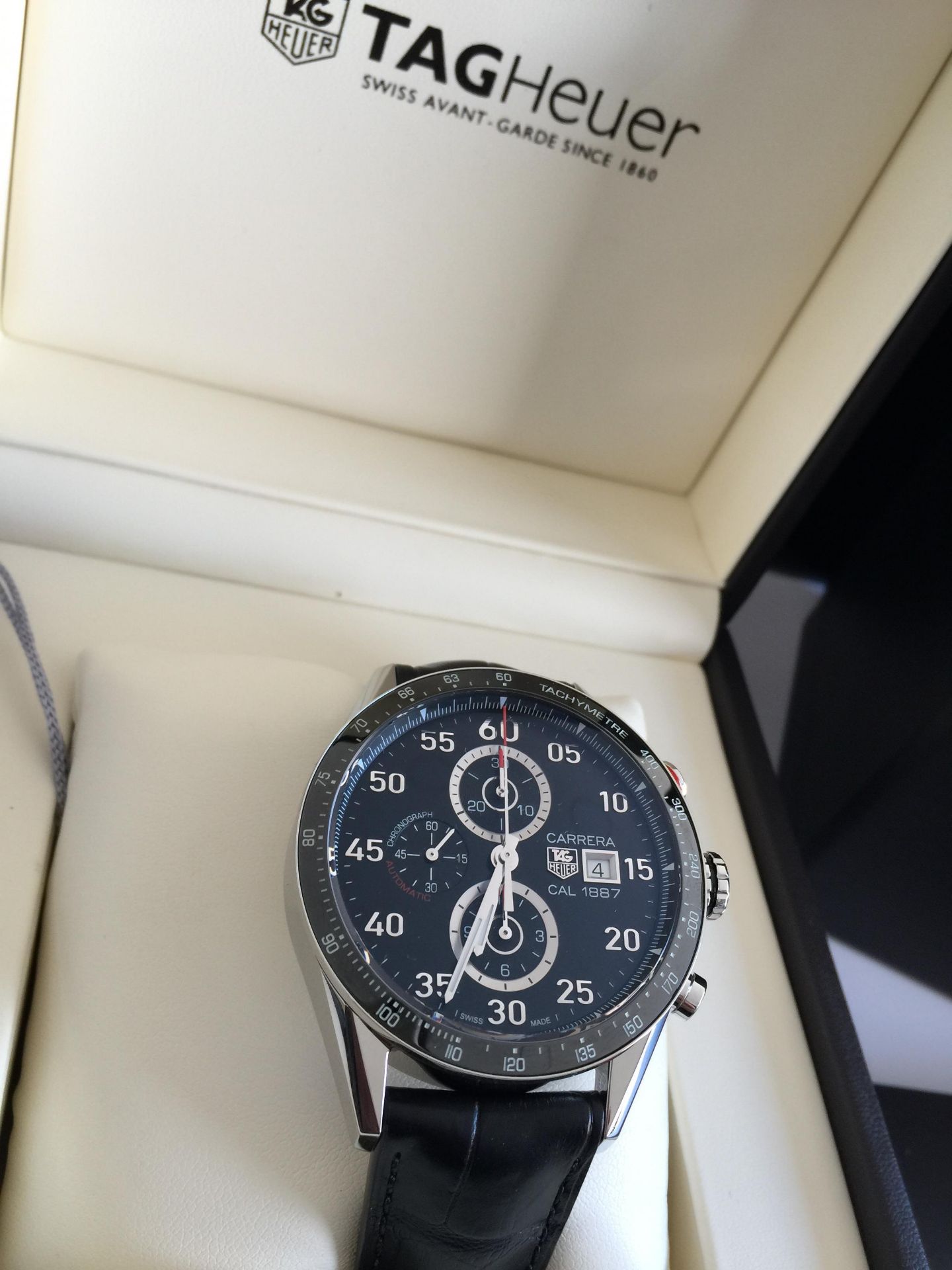 BRAND NEW TAG HEUER CARRERA CAL 1887 LEATHER STRAP - Image 5 of 6