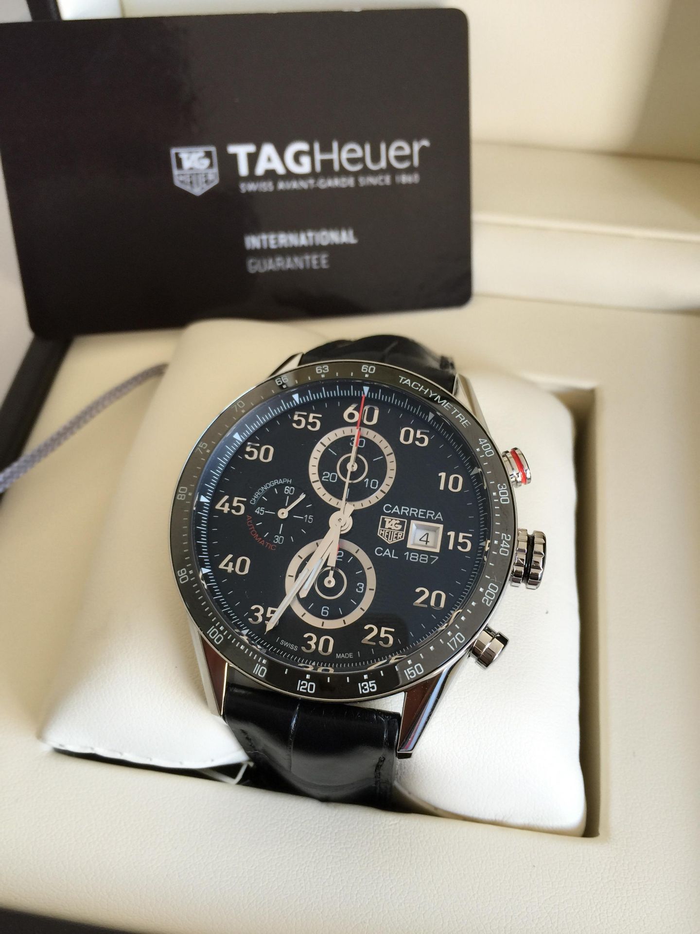 BRAND NEW TAG HEUER CARRERA CAL 1887 LEATHER STRAP