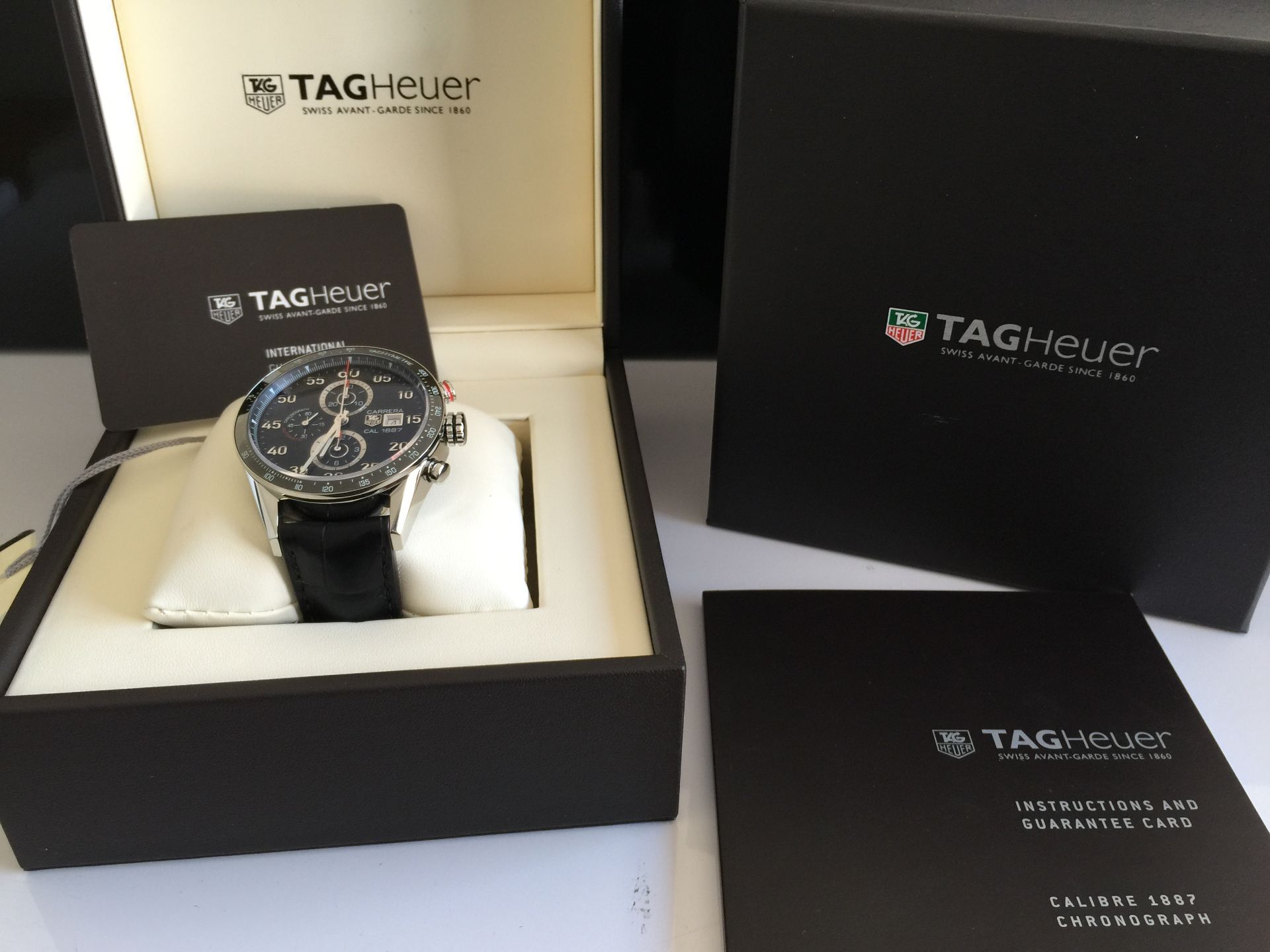 BRAND NEW TAG HEUER CARRERA CAL 1887 LEATHER STRAP - Image 2 of 6