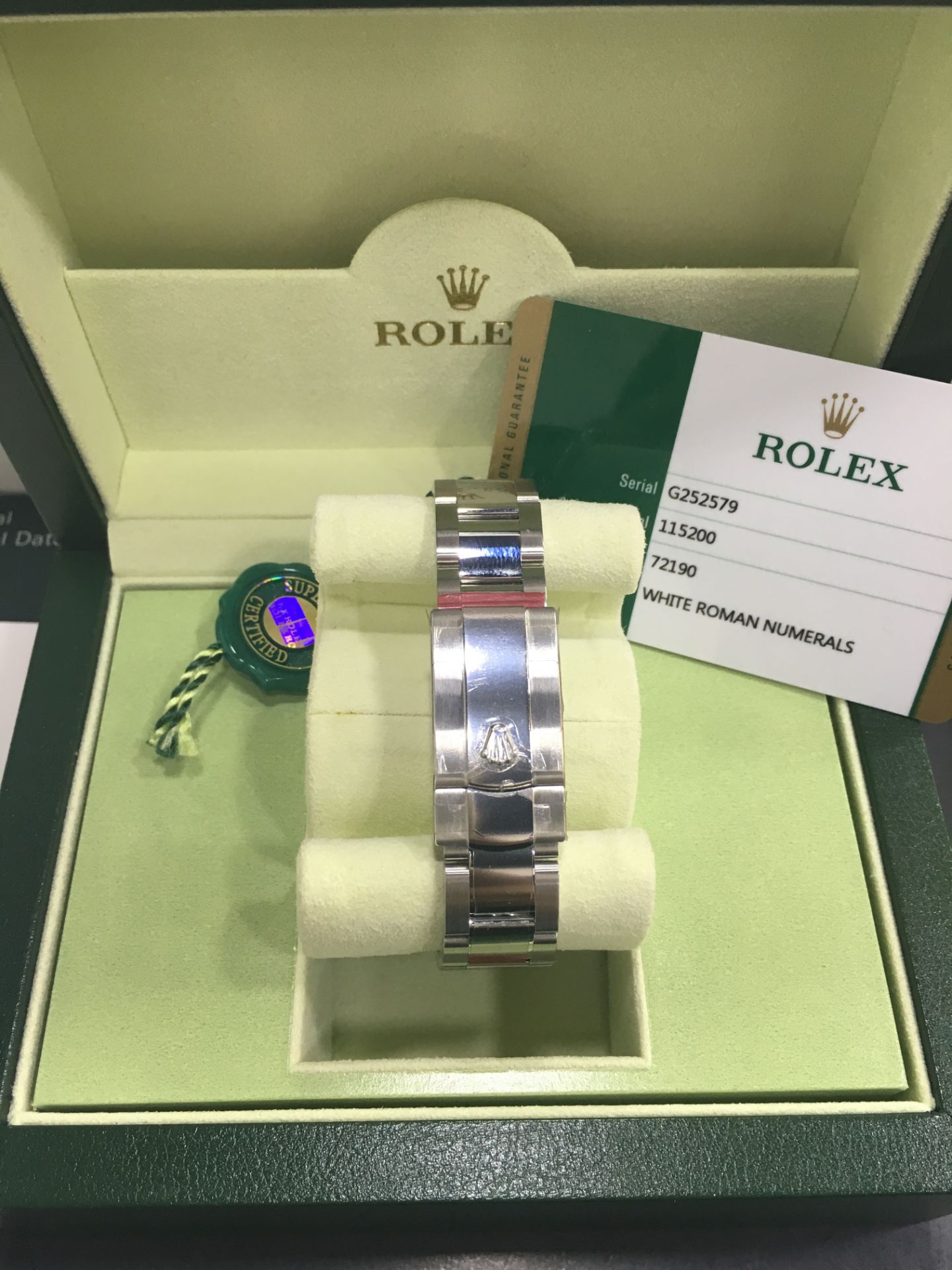 BRAND NEW ROLEX OYSTER PERPETUAL DATE 34 WHITE ROMAN NUMBERALS MODEL 115200 *NO VAT ON HAMMER PRICE* - Image 4 of 14