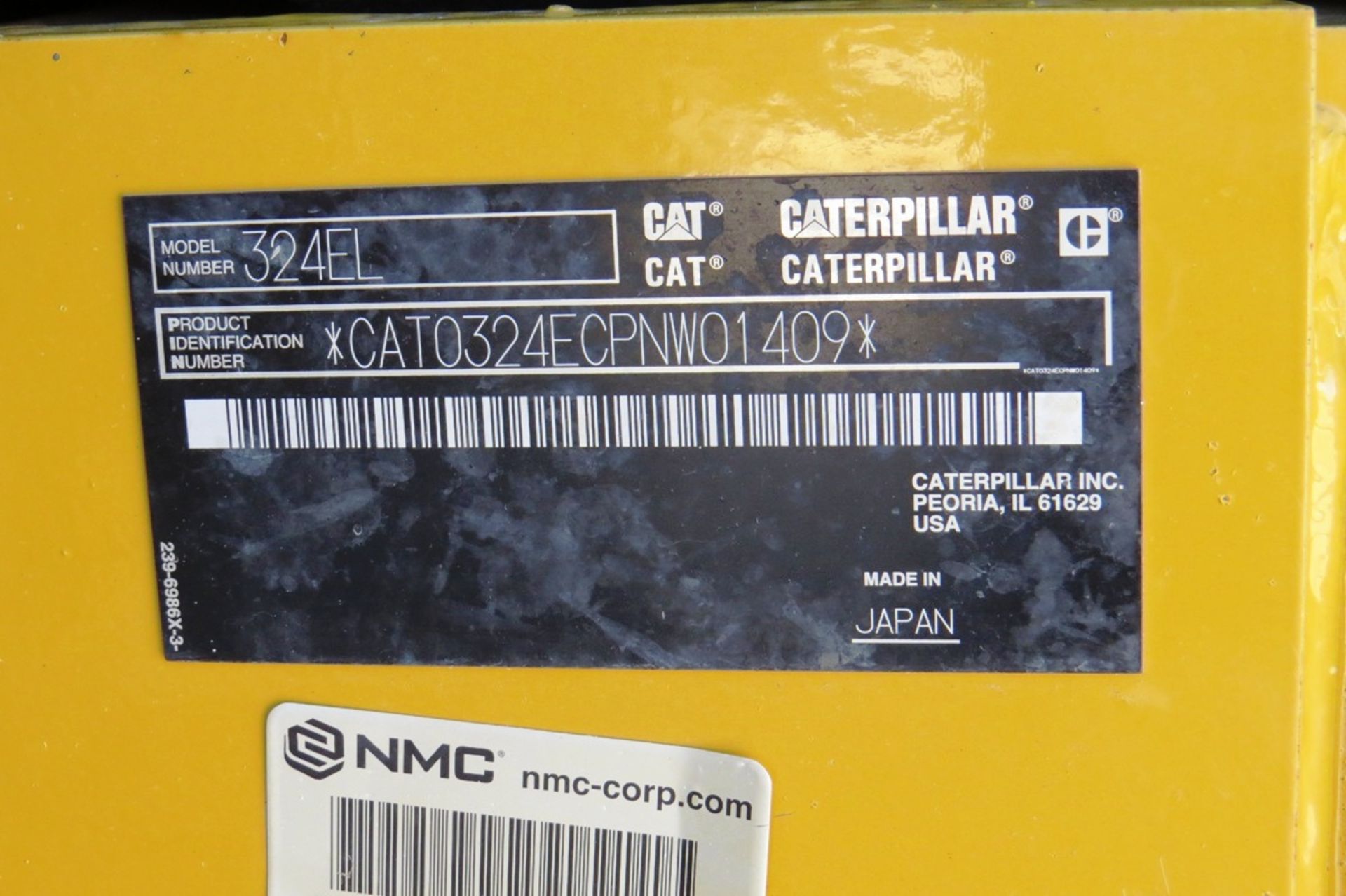 2014 Caterpillar Model 324EL Hydraulic Track-Type Excavator, SN# CATO324ECPNW01409, Caterpillar - Image 10 of 61