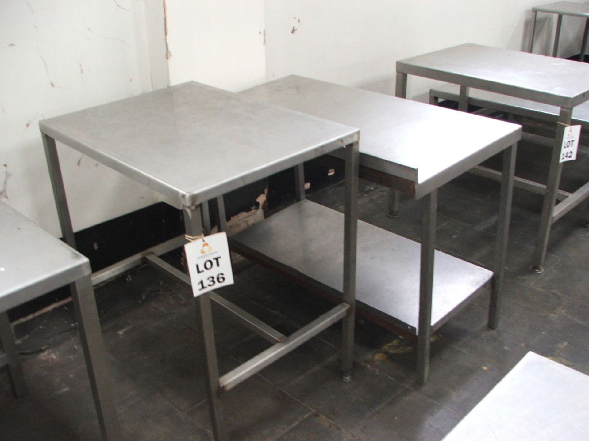 2 X 1000 X 500 & 700 X 500 S/STEEL PREPARATION TABLES