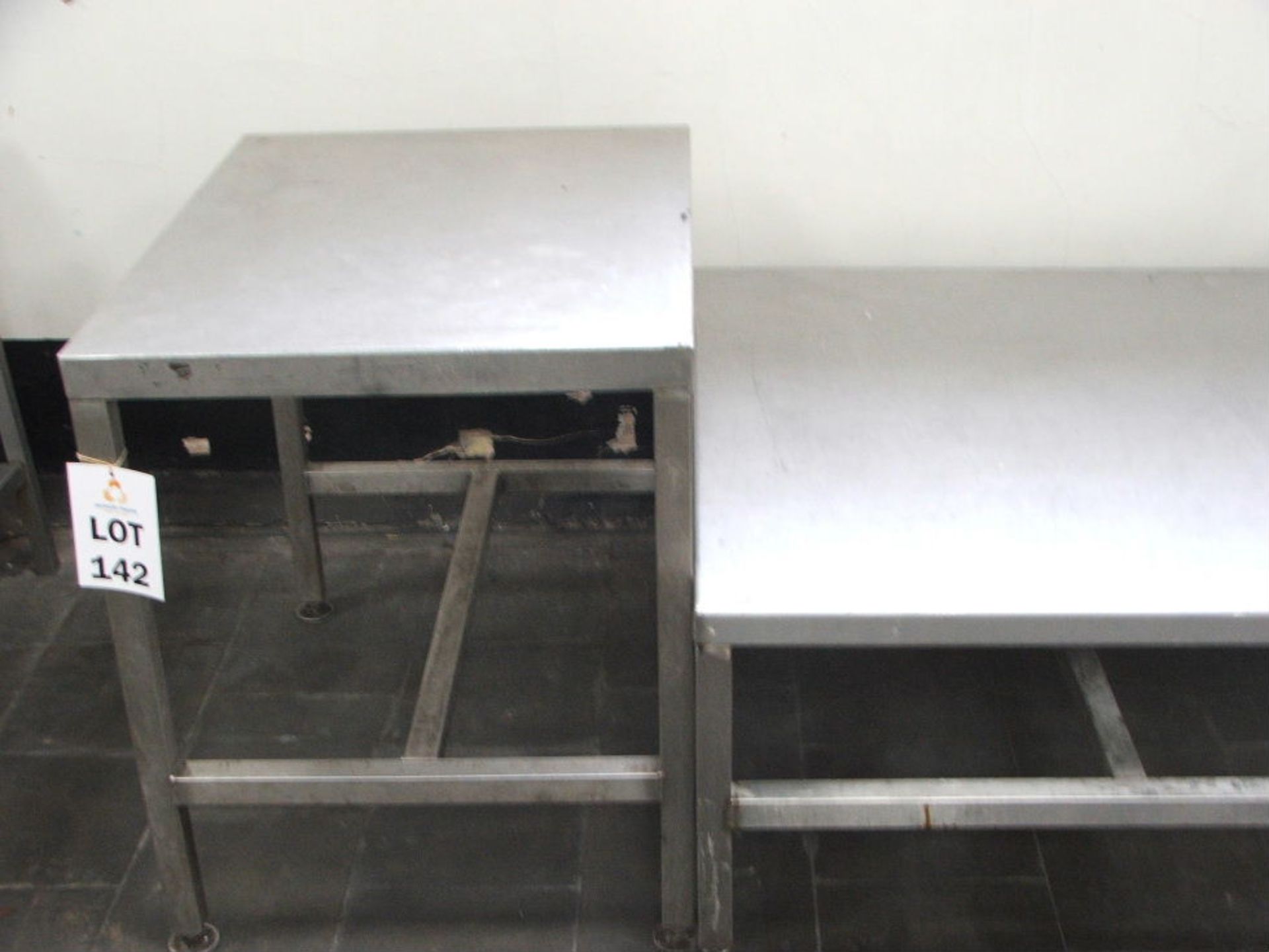 2 X 1200 X 1000 & 800 X 600 S/STEEL PREPARATION TABLES