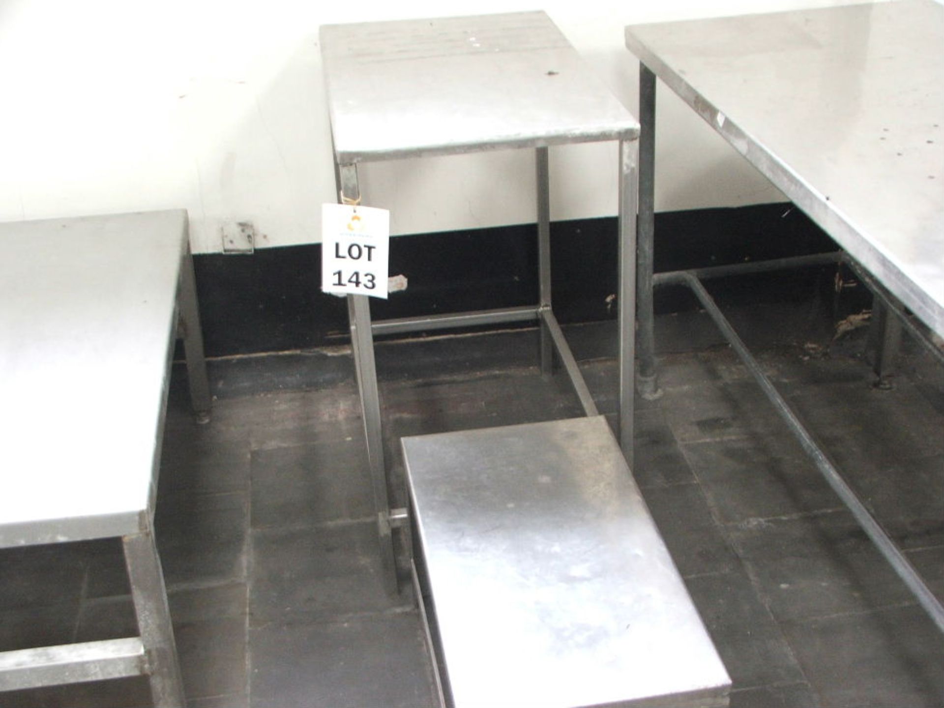 2 X 700 X 400 & 700 X 300 S/STEEL PREPARATION TABLES - Image 2 of 2
