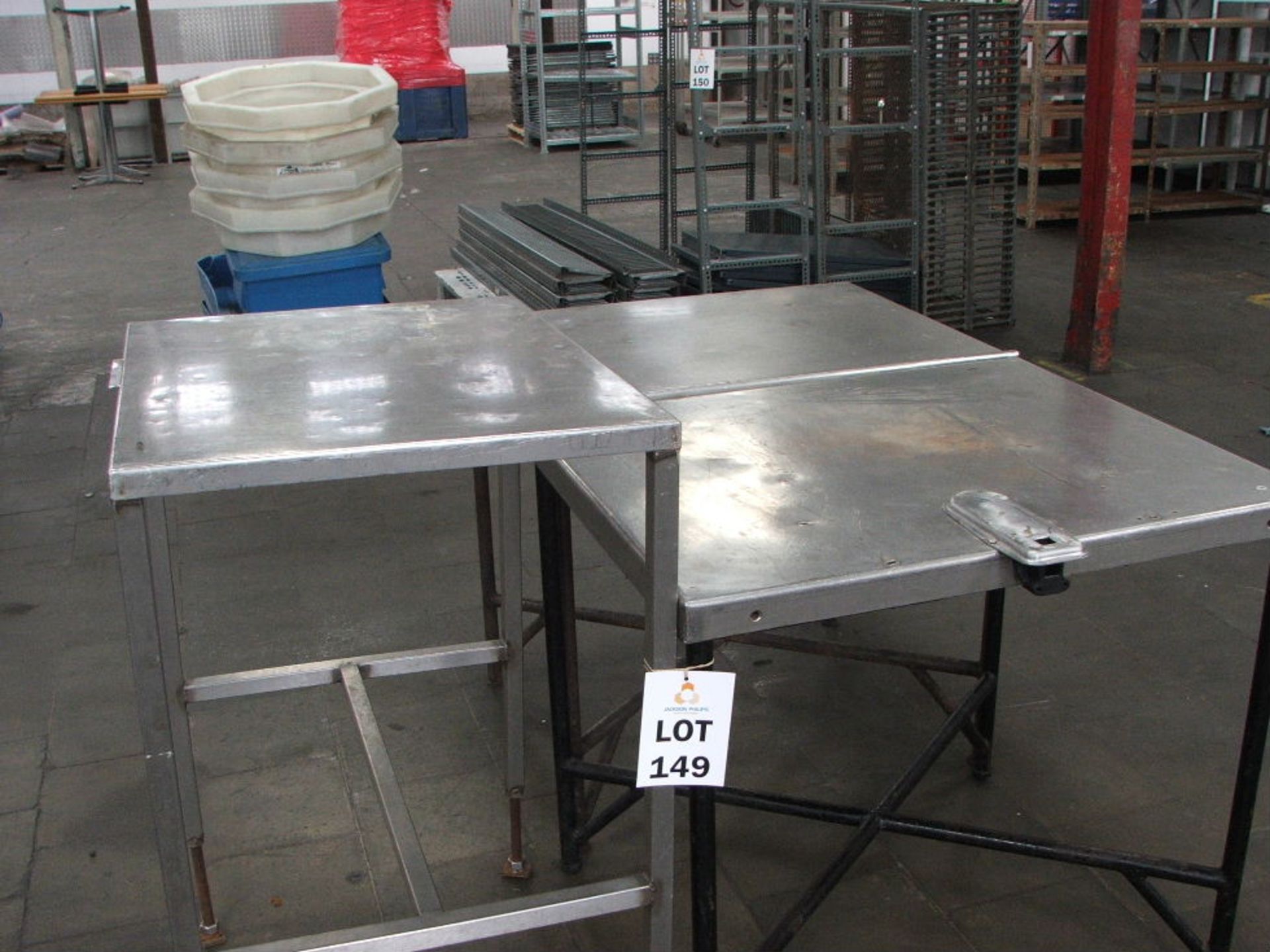 2 X 1000 X 700 & 1 X 700 X 500 S/STEEL PREPARATION TABLE