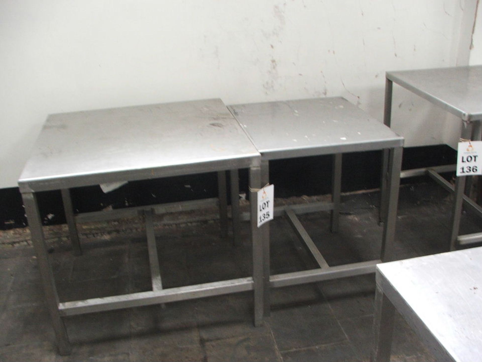 2 X 1000 X 500 & 500 X 500 S/STEEL PREPARATION TABLES