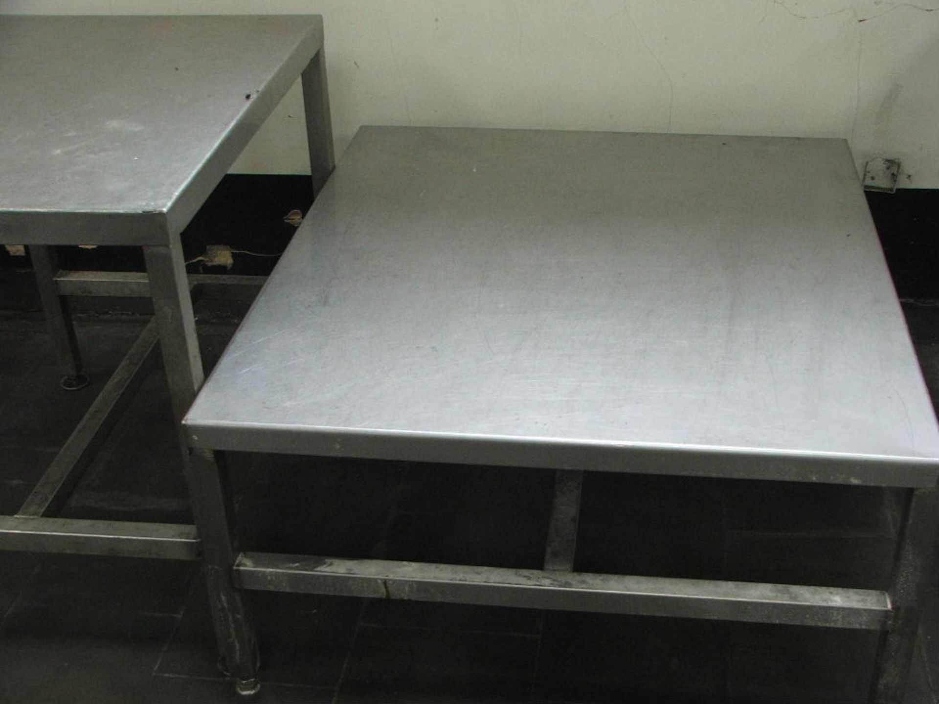 2 X 1200 X 1000 & 800 X 600 S/STEEL PREPARATION TABLES - Image 2 of 2