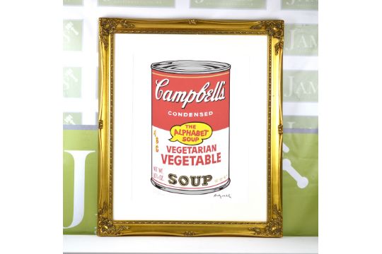 Large 28 x 24 Andy Warhol Campbell Soup Lithograpic Ltd Edition 2033/3000 RRP £795