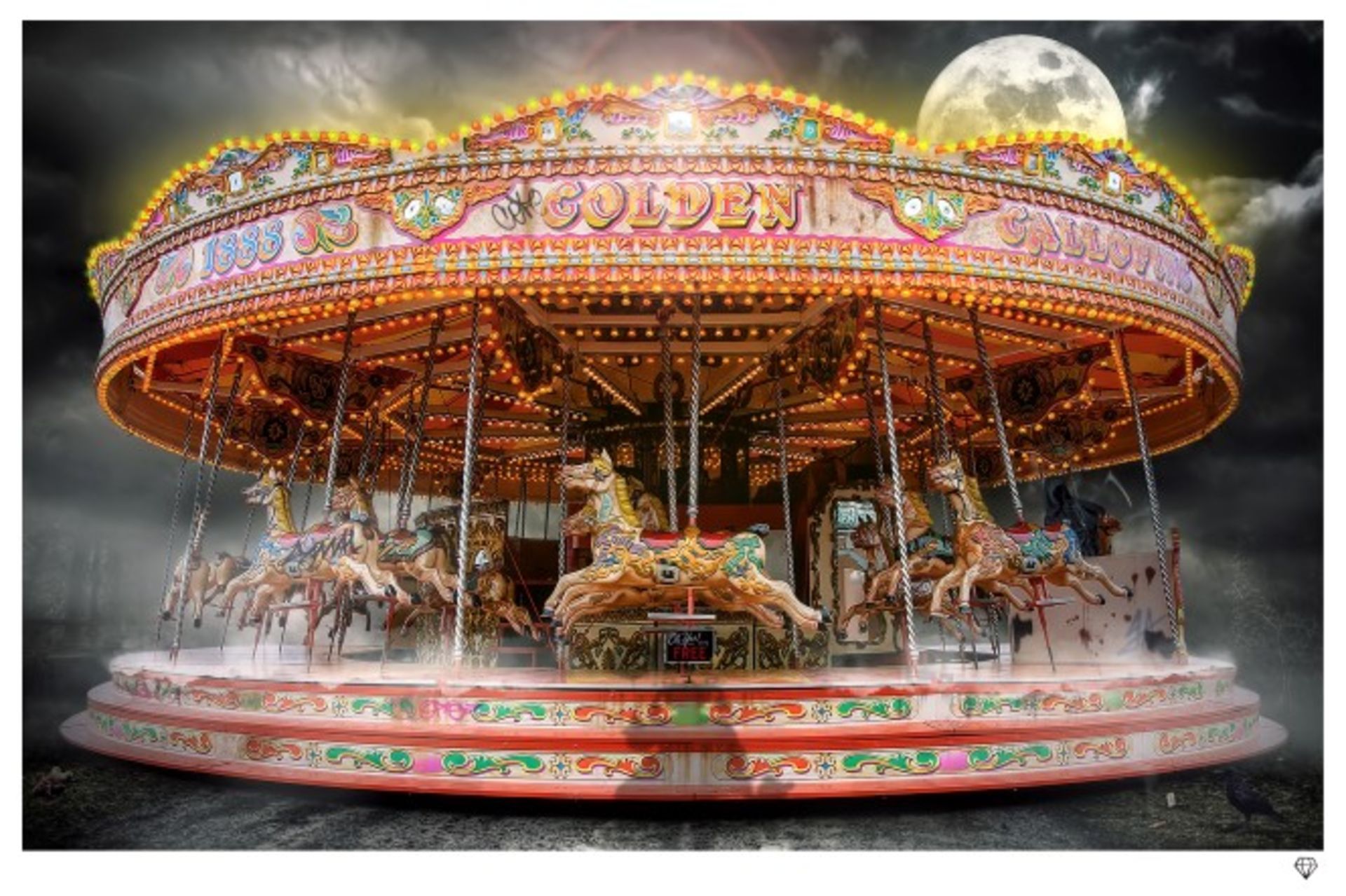 JJ Adams Ltd edition 84/195 "The Carousel",Wishbone, Framed and In Original packaging 42 x 32 Inch - Image 2 of 5