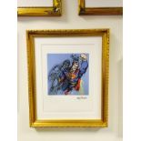 Andy Warhol Serigraphy Ltd Plate Signed Lithographic Print -"Superman" Ornate Frame 22 x 19 Inch