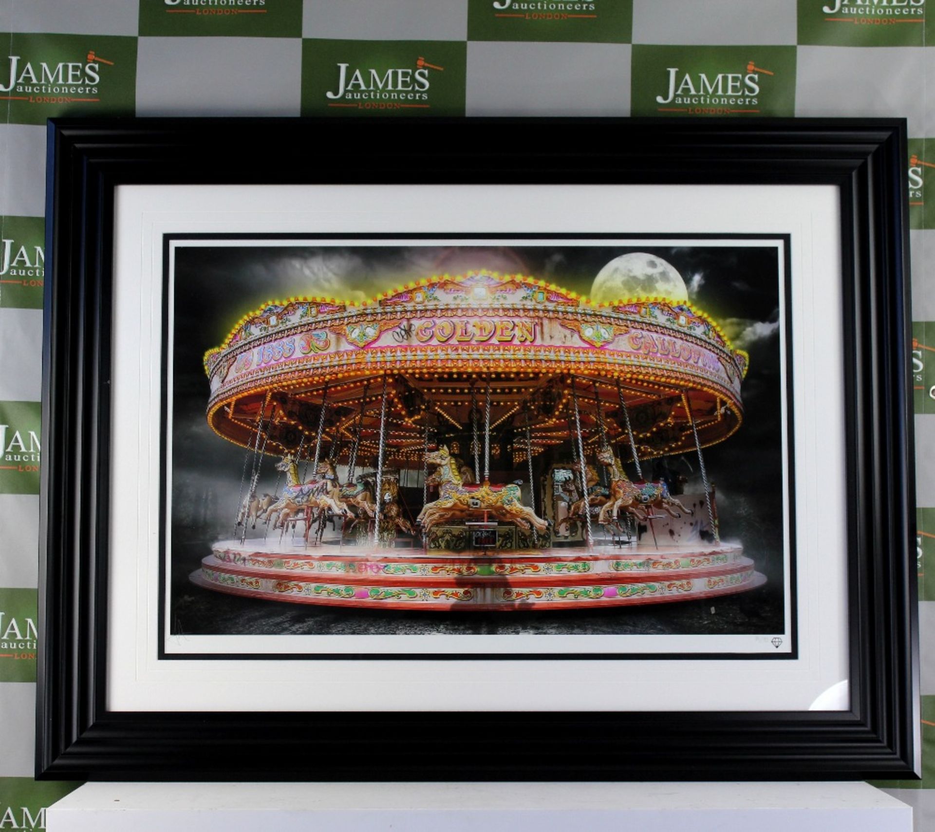 JJ Adams Ltd edition 84/195 "The Carousel",Wishbone, Framed and In Original packaging 42 x 32 Inch