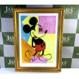 Andy Warhol lithographic Ltd Edition #'56/300 “Mickey Mouse” 1981 Professionally Ornate Framed