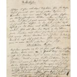 Kochbuch - - Handgeschriebenes Kochbuch für Antoinette von Hobe. Wohl 1825. 208 handpag. S. HLdr.