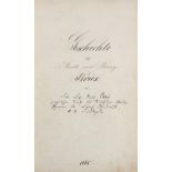 Cori, Johann Nep. Carl. Geschichte der Stadt und Burg Brüx. 1865. Deutsche Handschrift.