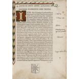 Inkunabeln - - Curtius Rufus, Quintus. Historiae Alexandri Magni. Mit 4 mehrfarbigen eingemalten