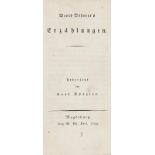 Diderot, Denis. Erzählungen. Uebersetzt von Karl Spazier. V, 275 S. Magdeburg, Keil 1799. HLdr. d.