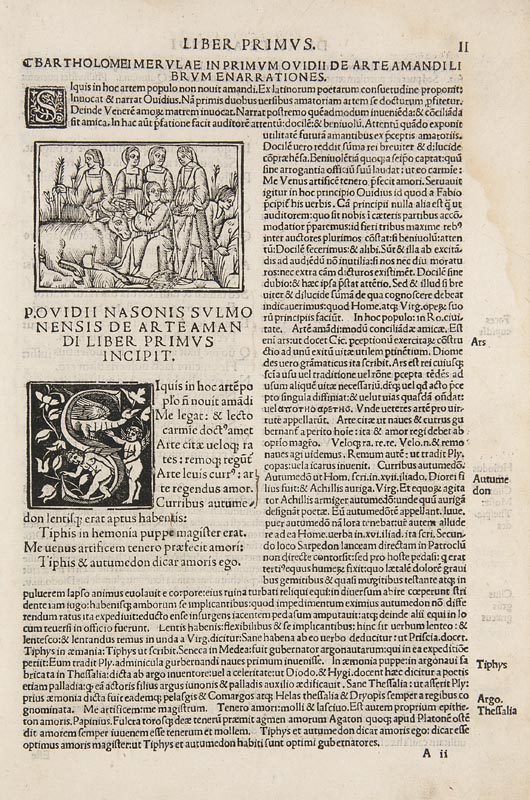 Ovidius Naso, Publius. Libri de arte Amandi et de Remedio Amoris. Mit 5 Textholzschnitten und zahlr.