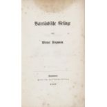 Bergmann, Werner. Vaterländische Gesänge. Hannover, Hahn, 1851. XIV, 195 S. 8°. HLwd. d. Zt. (etw.