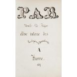 Keyser, Ursule de. Élève interne des religieuses Ursulines a Lierre 1857. Französisches Manuskript