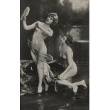 Erotik - - Sammlung von 11 Akt-Photographien aus der Zeit des Jugendstils. Silbergelatineabzüge,