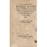 Astrologie - - Maimonides, Moses. De astrologia epistola elegans & cum Christiana religione