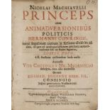 Rechtswissenschaft - - Conring, Hermann. Nicolai Machiavelli Princeps cum Animadversionibus
