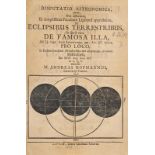 Astronomie - - Hofmann, Andreas. Disputatio astronomica, ... de eclipsibus terrestribus, in specie