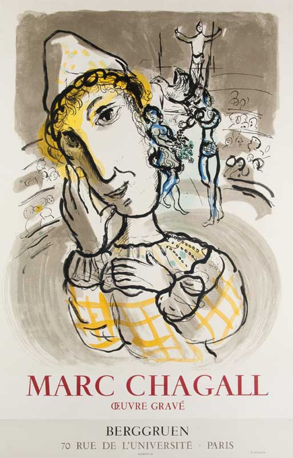 Plakate - - Chagall, Marc - nach. (1887 Witebsk - 1985 St. Paul-de-Vence). Zirkus mit gelbem