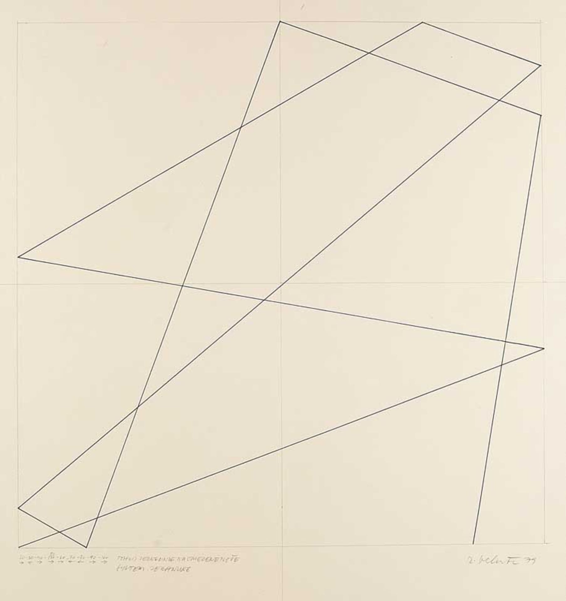 Konstruktivismus - - Valenta, Rudolf. (1929 Prag - 2015 Berlin). Syst. Zeichnung. 1979. Faserstift
