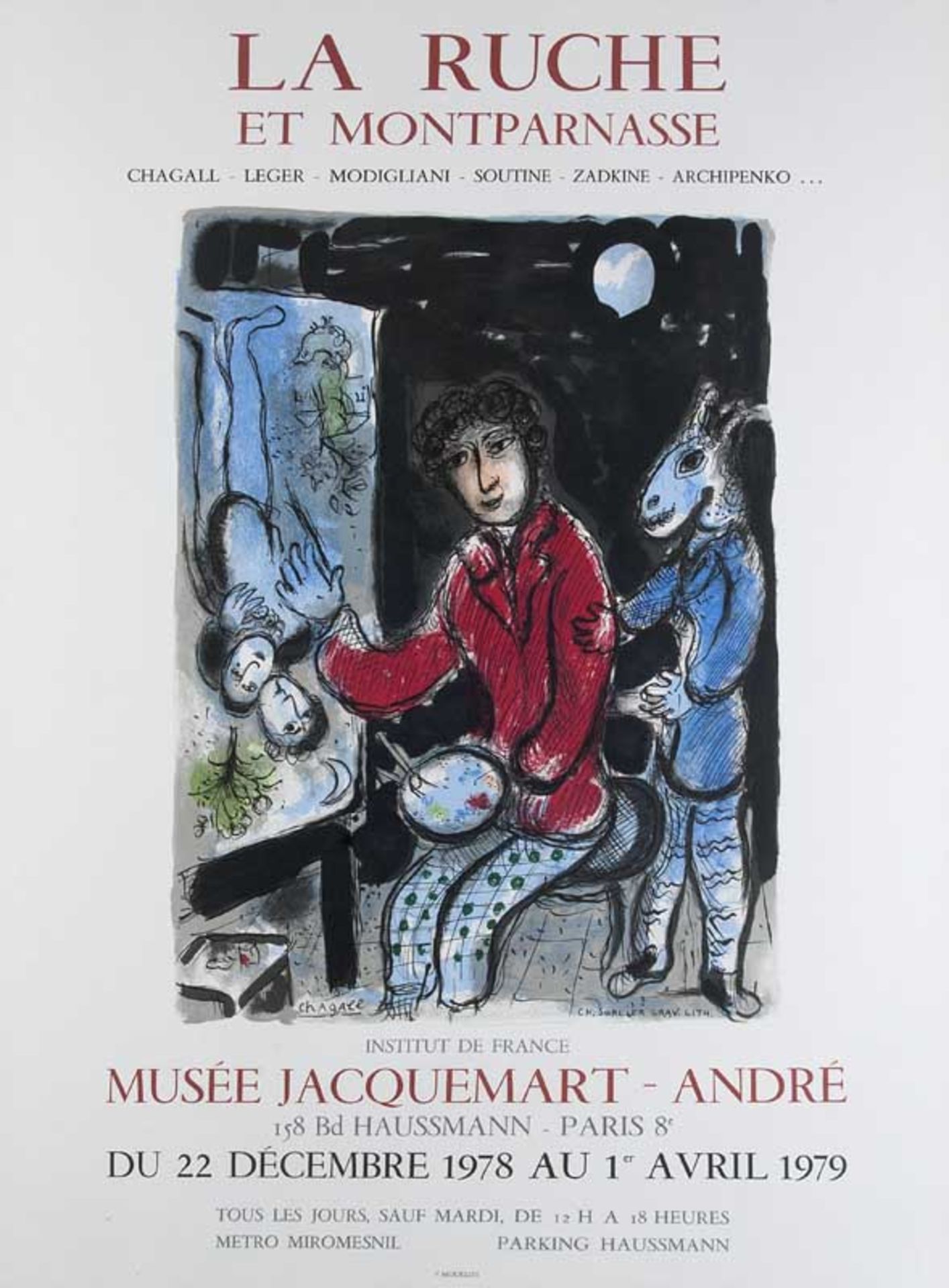 Plakate - - Chagall, Marc - nach. (1887 Witebsk - 1985 St. Paul-de-Vence). La Ruche et Montparnasse.